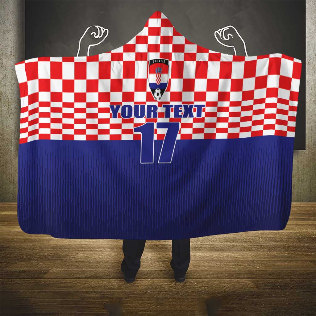 Custom Croatia Football Hooded Blanket Sporty Style