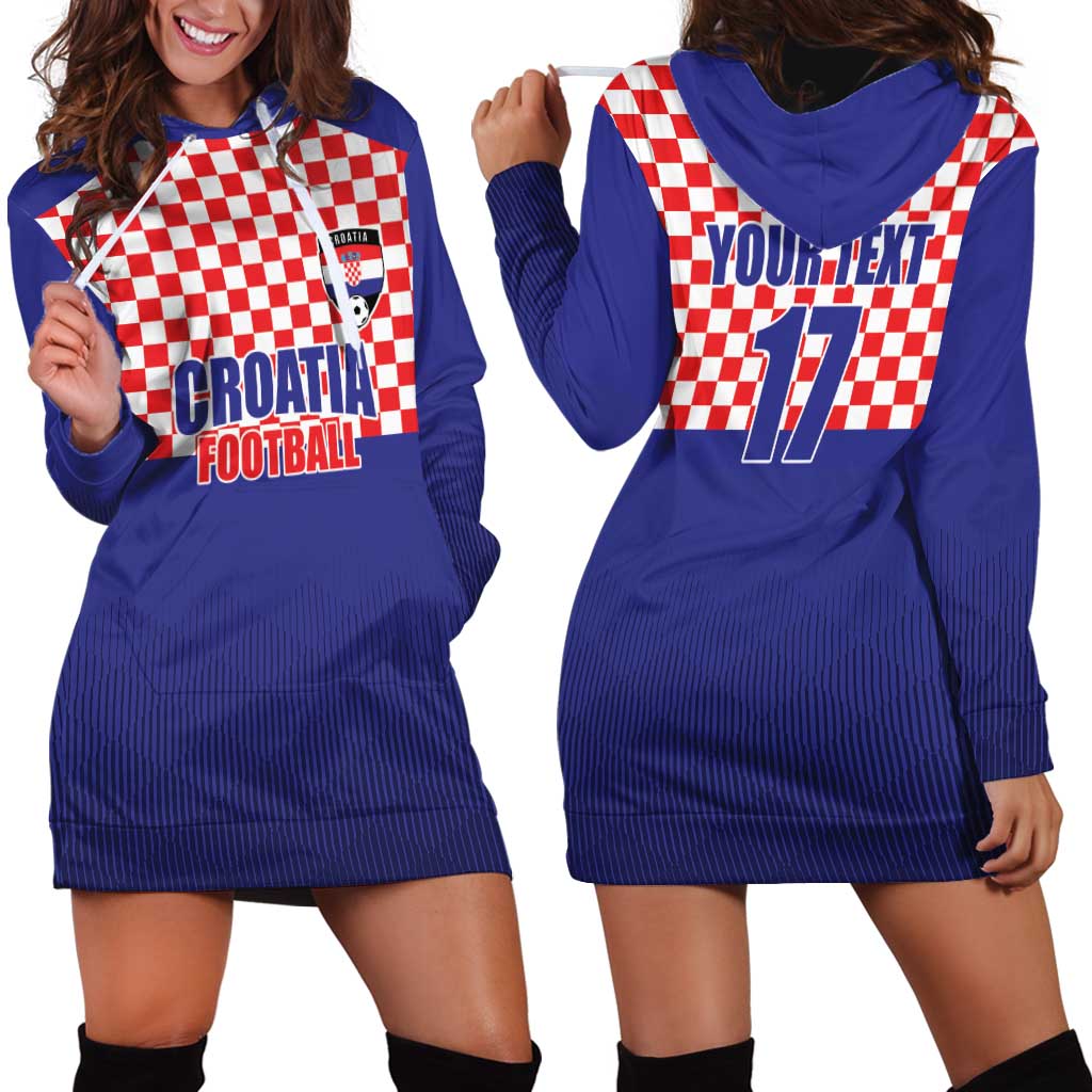 Custom Croatia Football Hoodie Dress Sporty Style