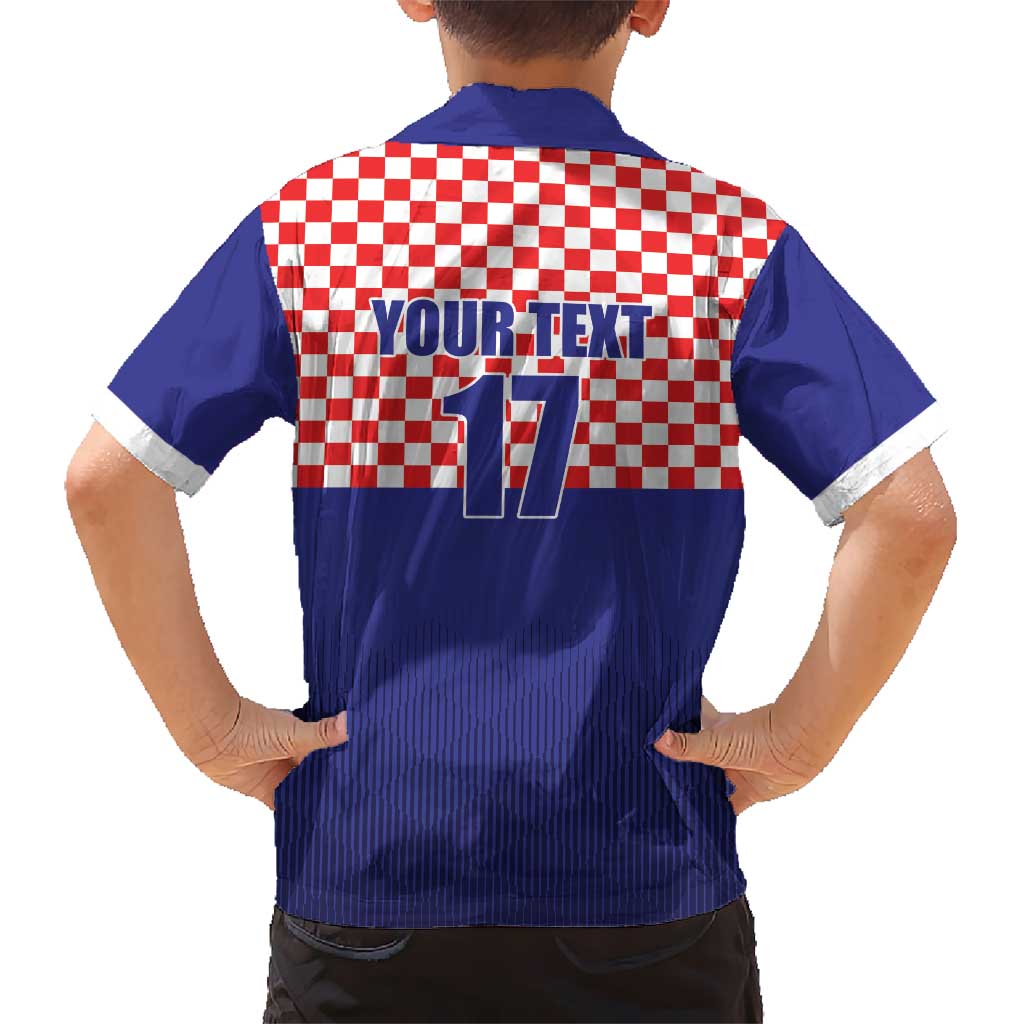 Custom Croatia Football Kid Hawaiian Shirt Sporty Style