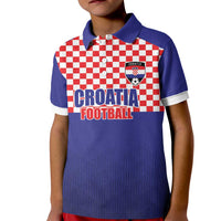 Custom Croatia Football Kid Polo Shirt Sporty Style