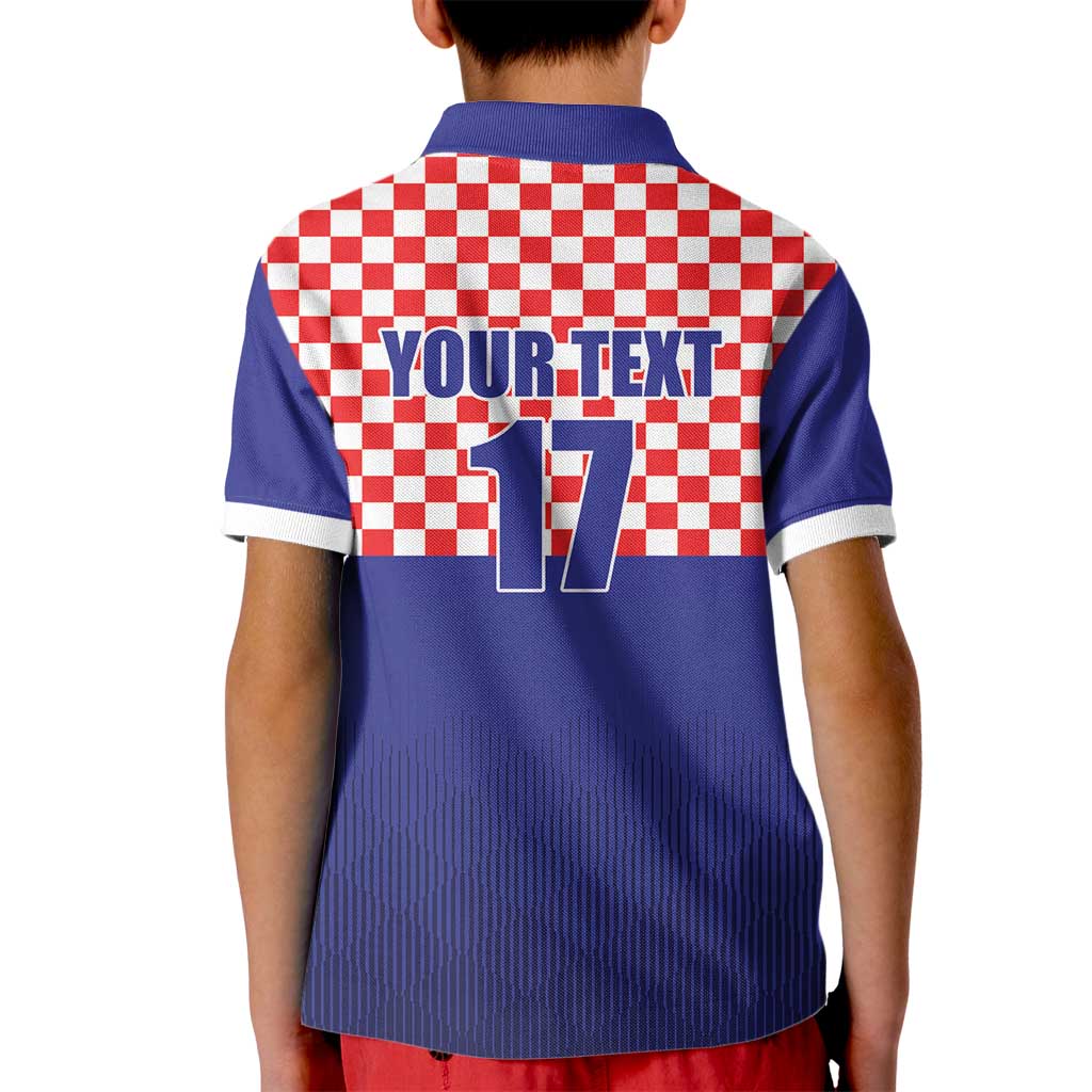 Custom Croatia Football Kid Polo Shirt Sporty Style