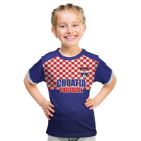 Custom Croatia Football Kid T Shirt Sporty Style