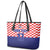 Custom Croatia Football Leather Tote Bag Sporty Style