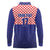 Custom Croatia Football Long Sleeve Polo Shirt Sporty Style