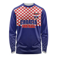 Custom Croatia Football Long Sleeve Shirt Sporty Style