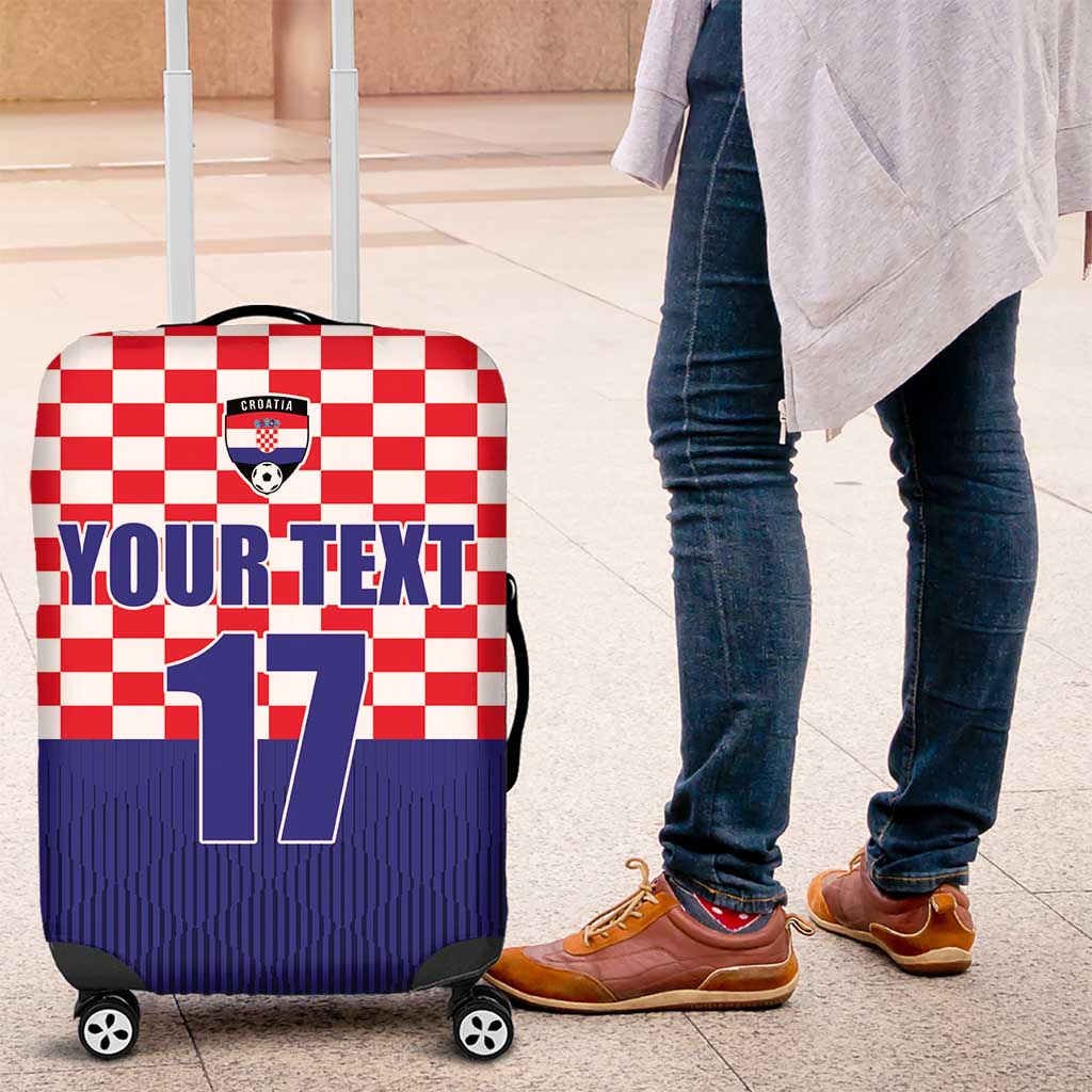 Custom Croatia Football Luggage Cover Sporty Style