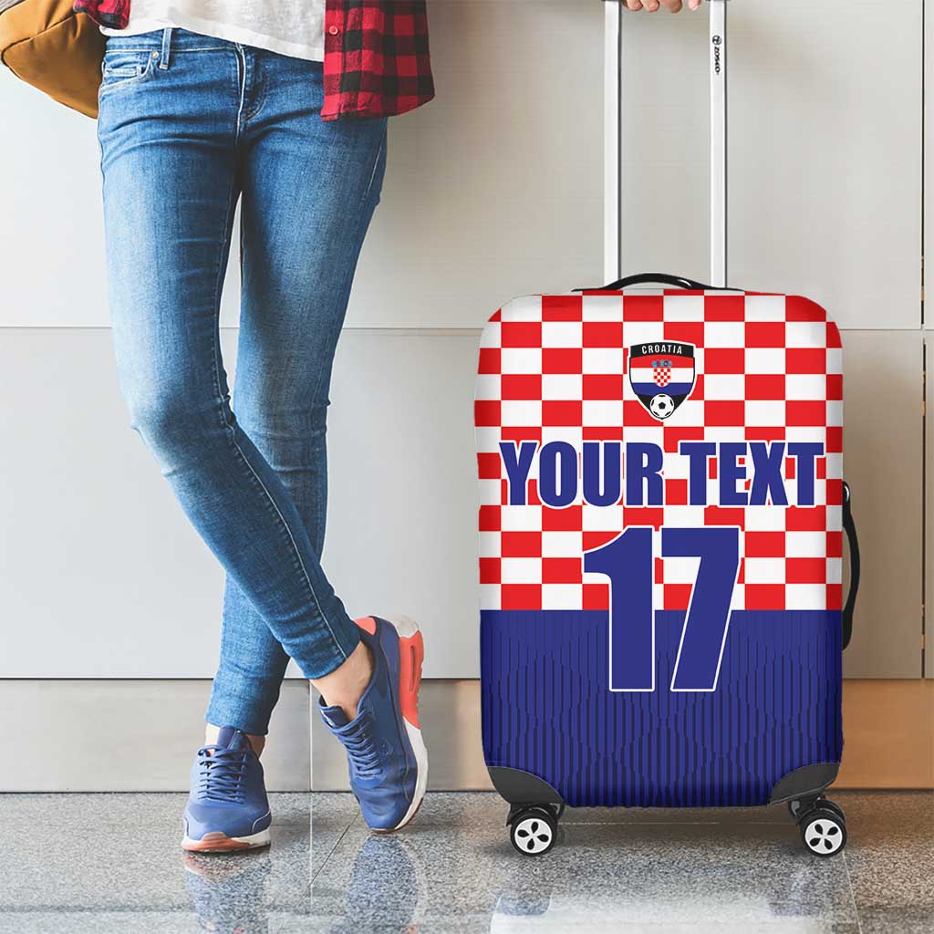 Custom Croatia Football Luggage Cover Sporty Style