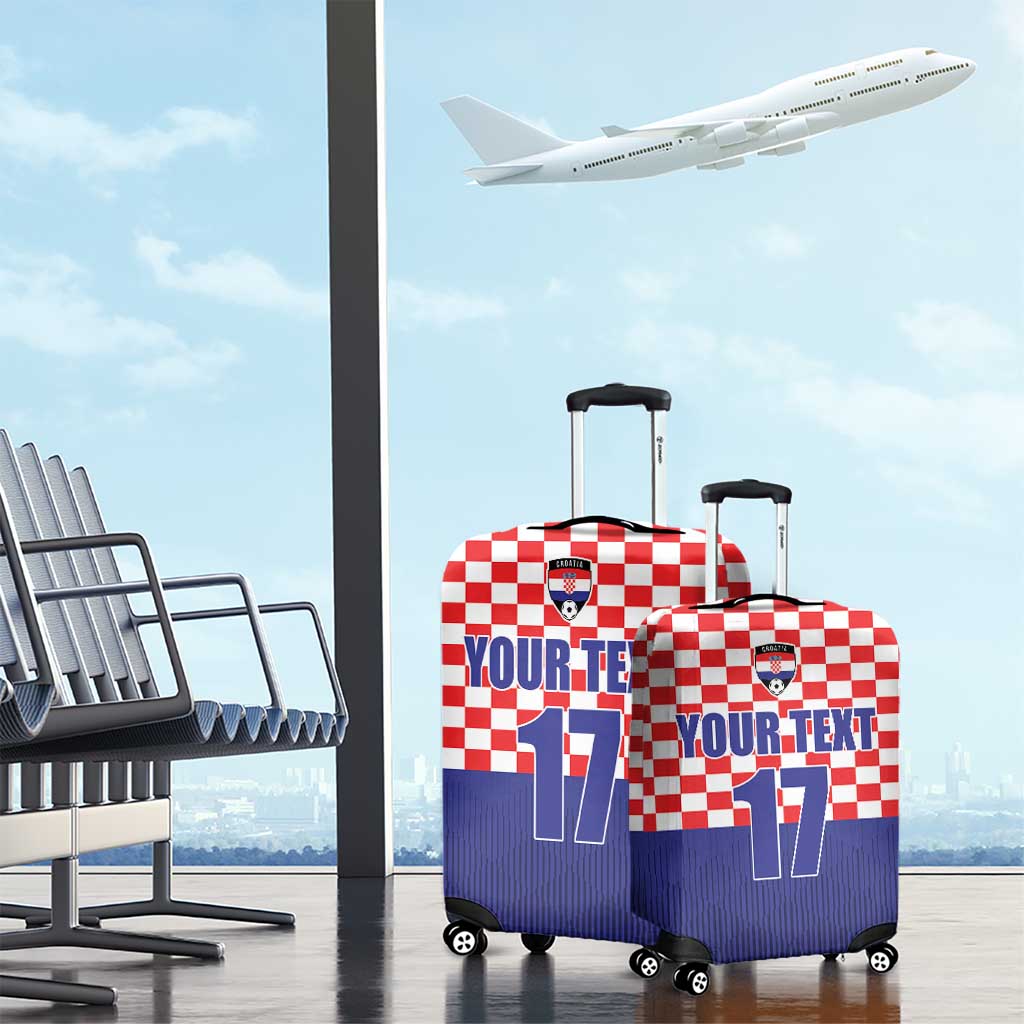 Custom Croatia Football Luggage Cover Sporty Style