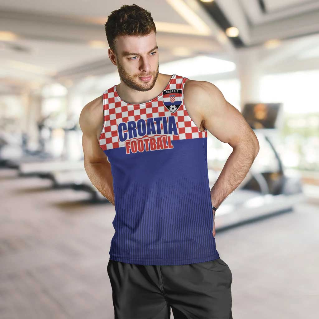 Custom Croatia Football Men Tank Top Sporty Style