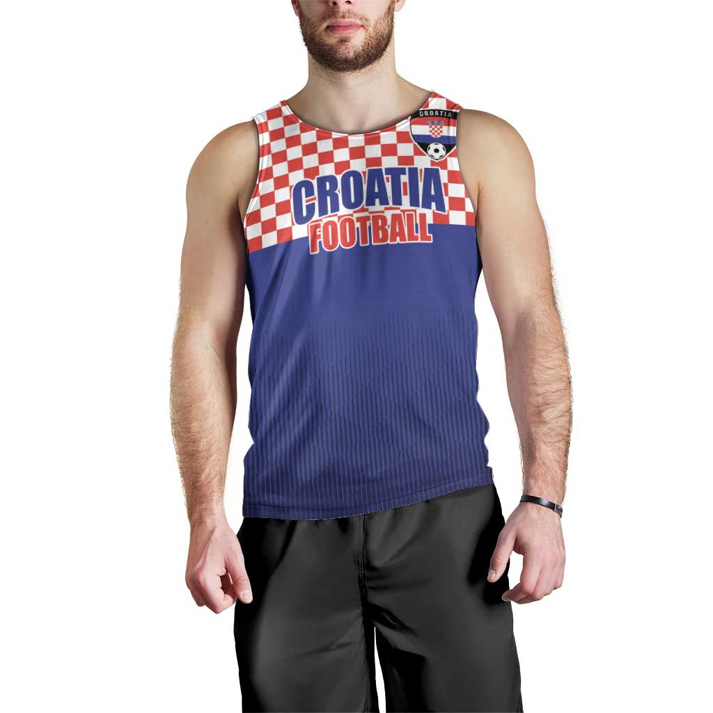 Custom Croatia Football Men Tank Top Sporty Style