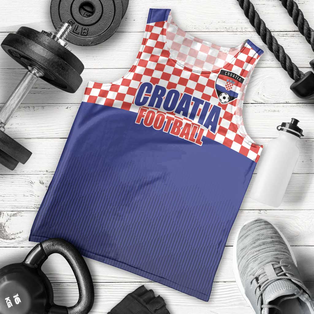Custom Croatia Football Men Tank Top Sporty Style