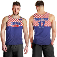 Custom Croatia Football Men Tank Top Sporty Style