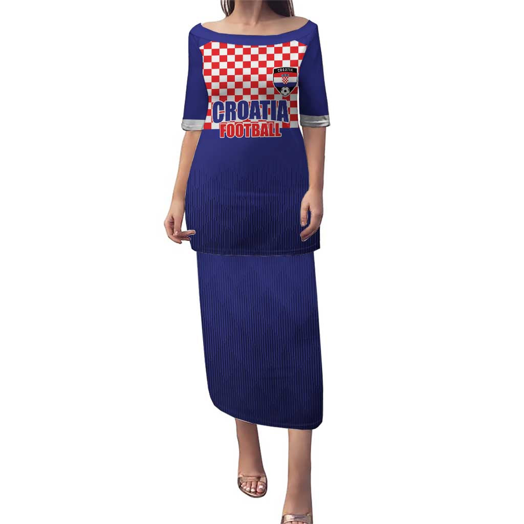 Custom Croatia Football Puletasi Sporty Style