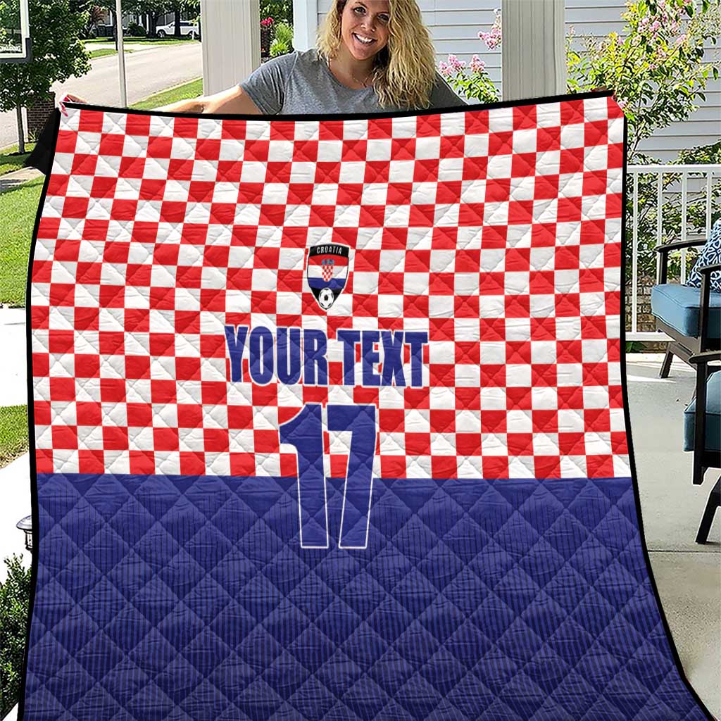 Custom Croatia Football Quilt Sporty Style