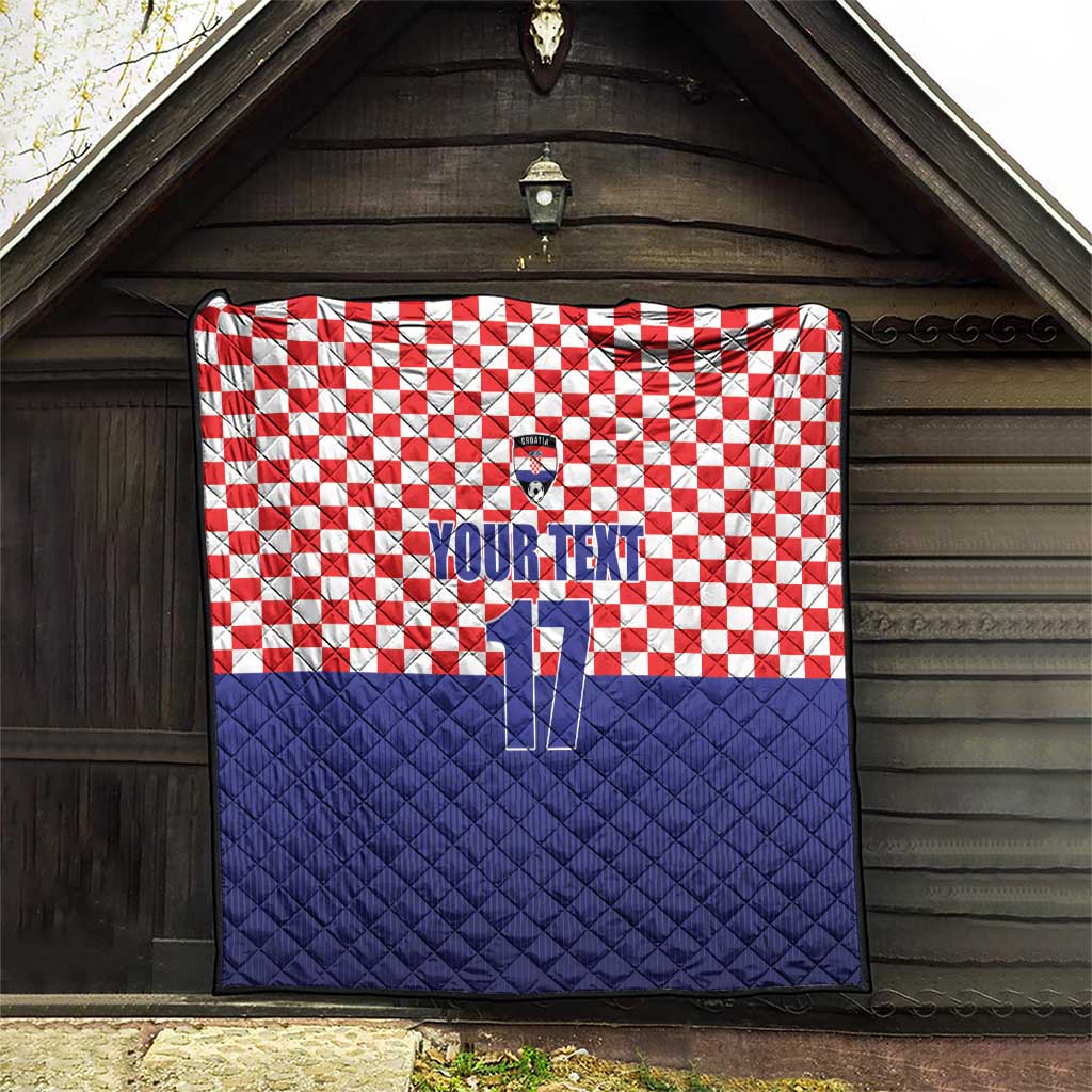 Custom Croatia Football Quilt Sporty Style