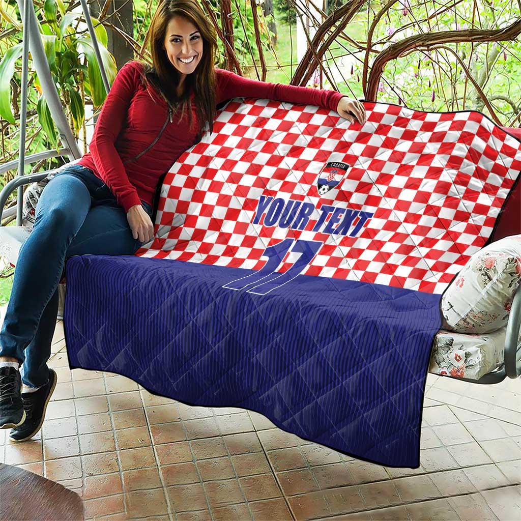Custom Croatia Football Quilt Sporty Style