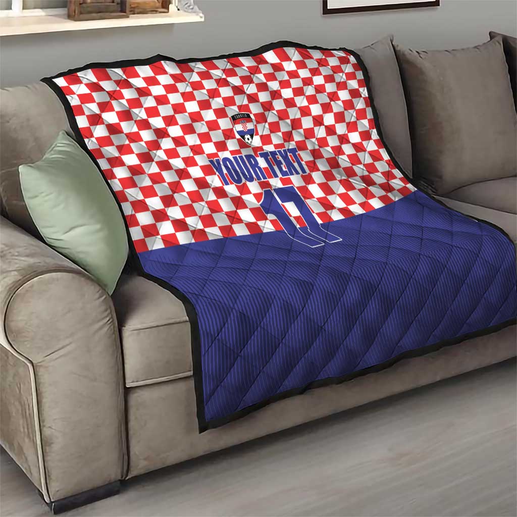 Custom Croatia Football Quilt Sporty Style