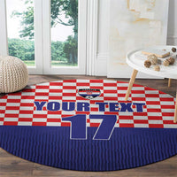 Custom Croatia Football Round Carpet Sporty Style