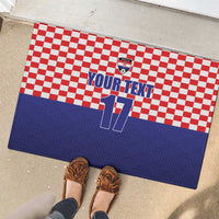 Custom Croatia Football Rubber Doormat Sporty Style