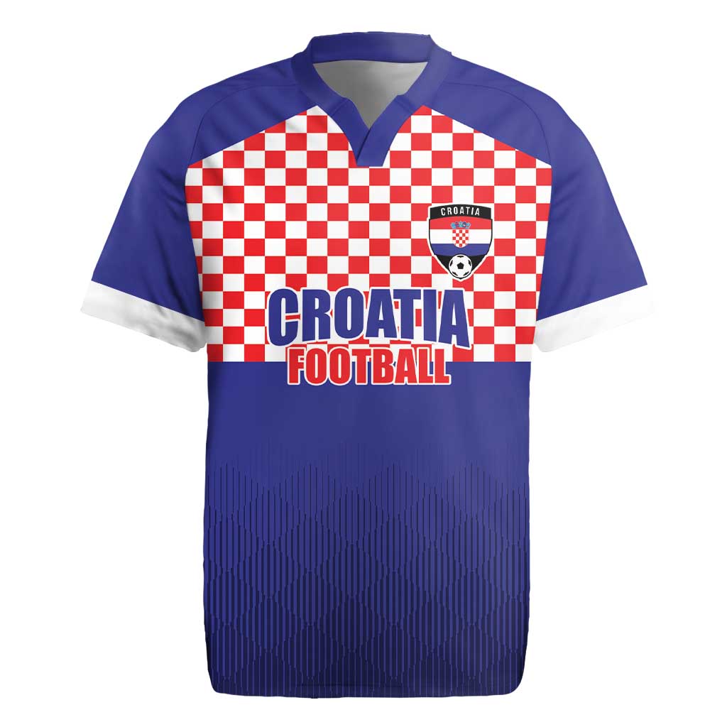 Custom Croatia Football Rugby Jersey Sporty Style