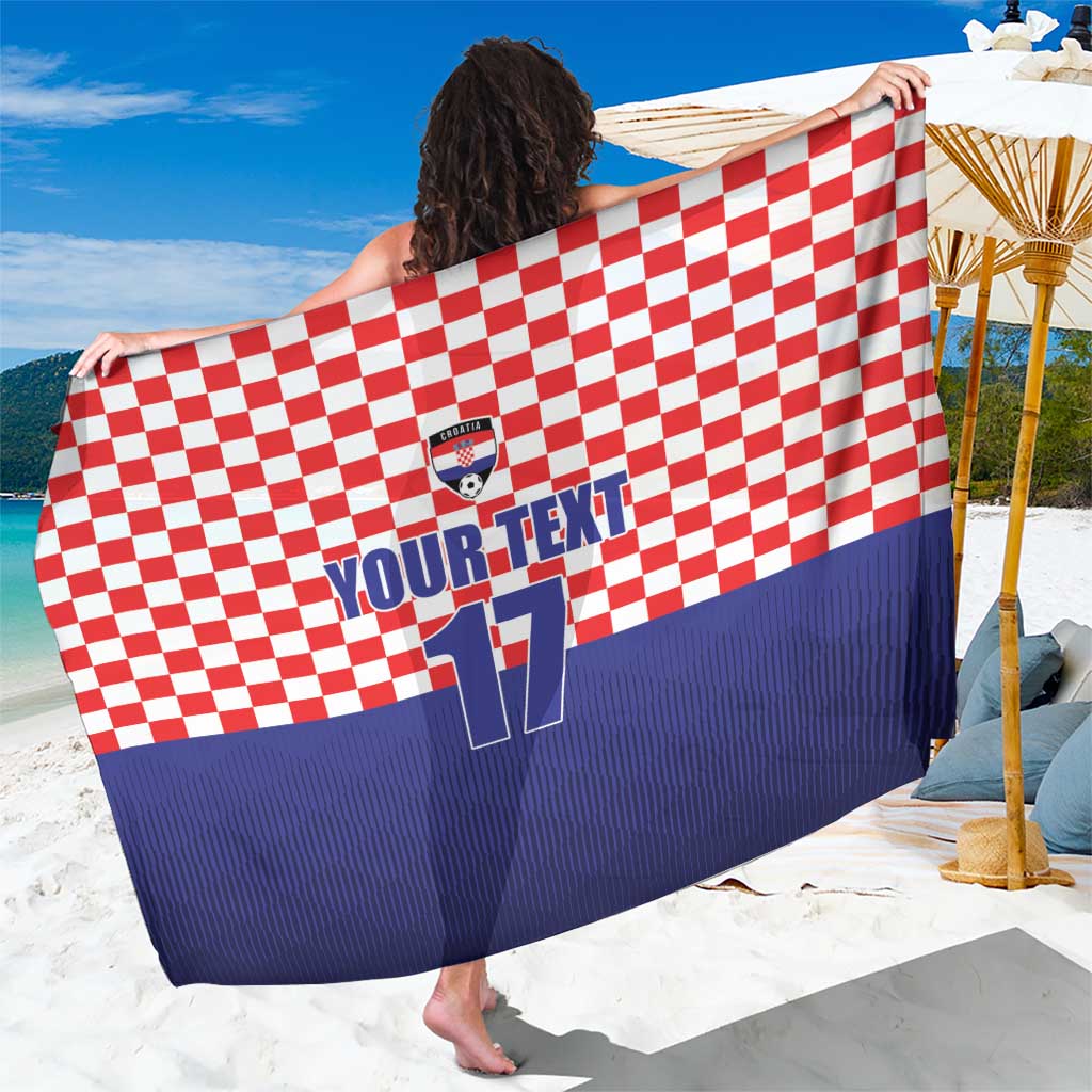 Custom Croatia Football Sarong Sporty Style