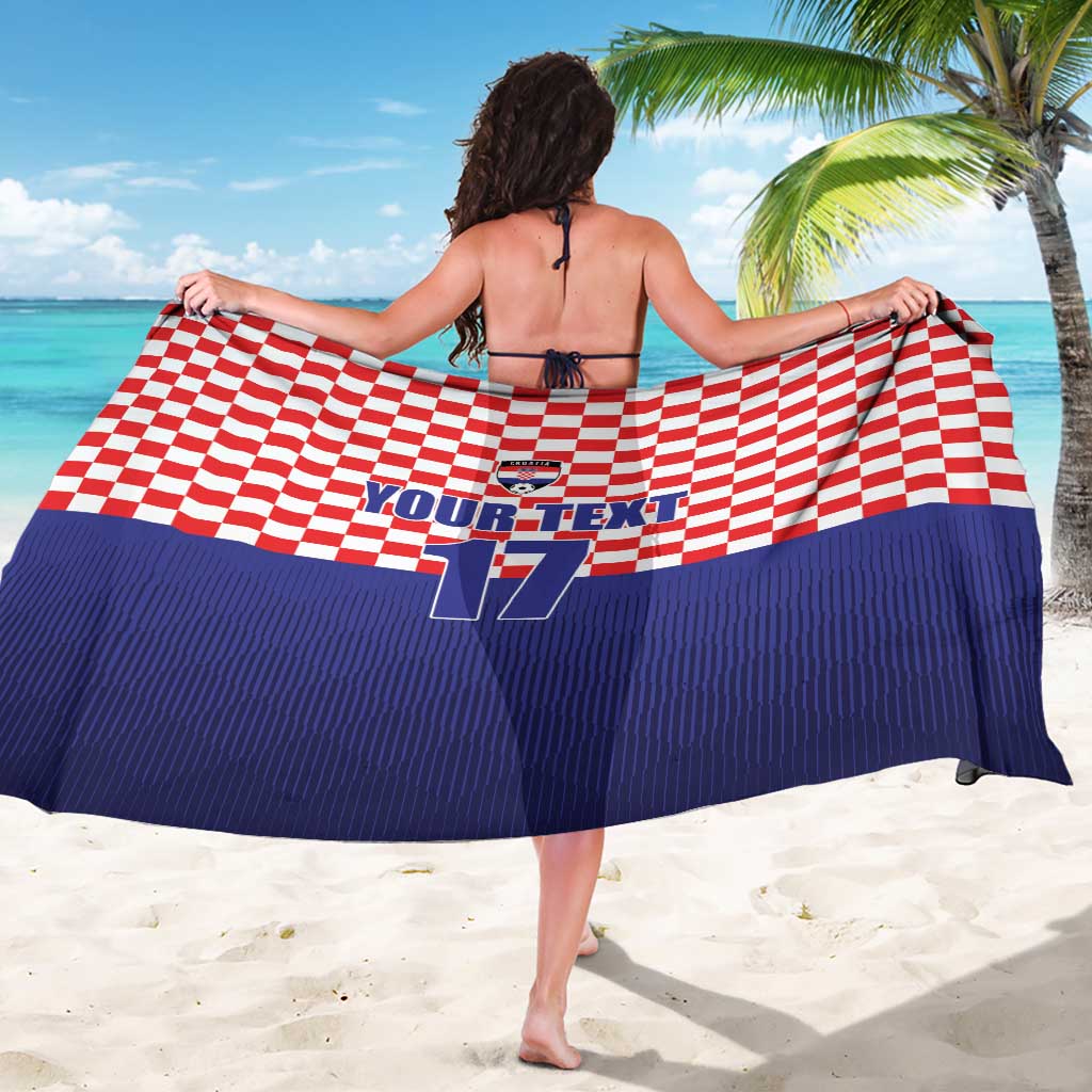 Custom Croatia Football Sarong Sporty Style