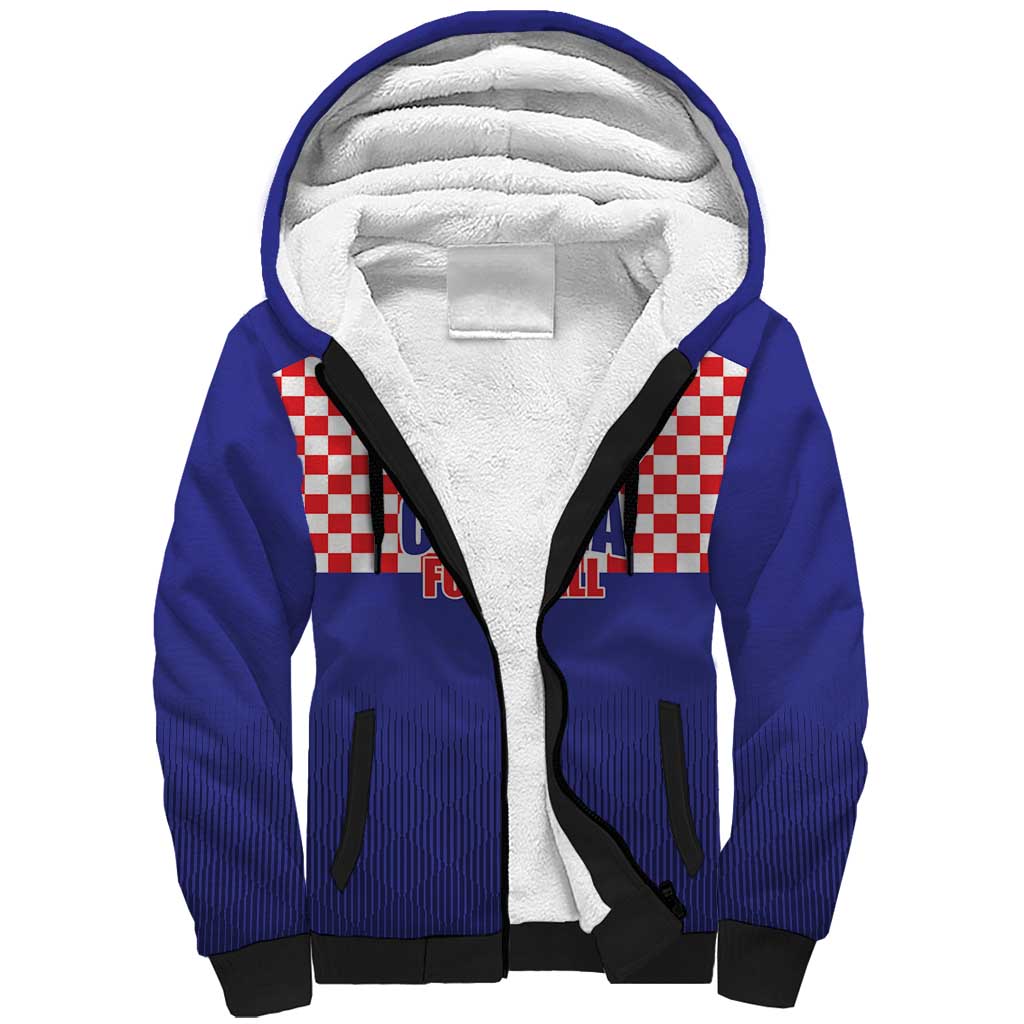 Custom Croatia Football Sherpa Hoodie Sporty Style