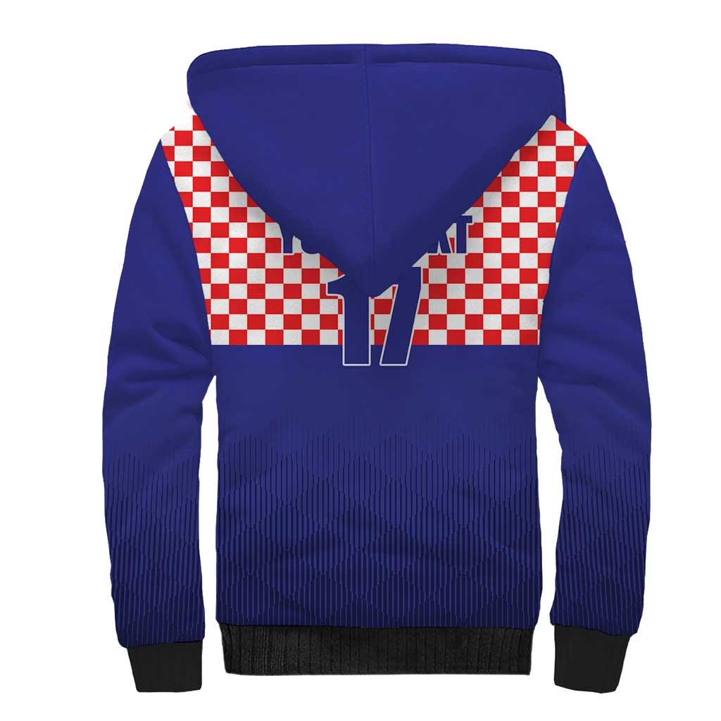 Custom Croatia Football Sherpa Hoodie Sporty Style