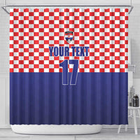 Custom Croatia Football Shower Curtain Sporty Style