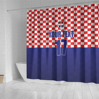 Custom Croatia Football Shower Curtain Sporty Style