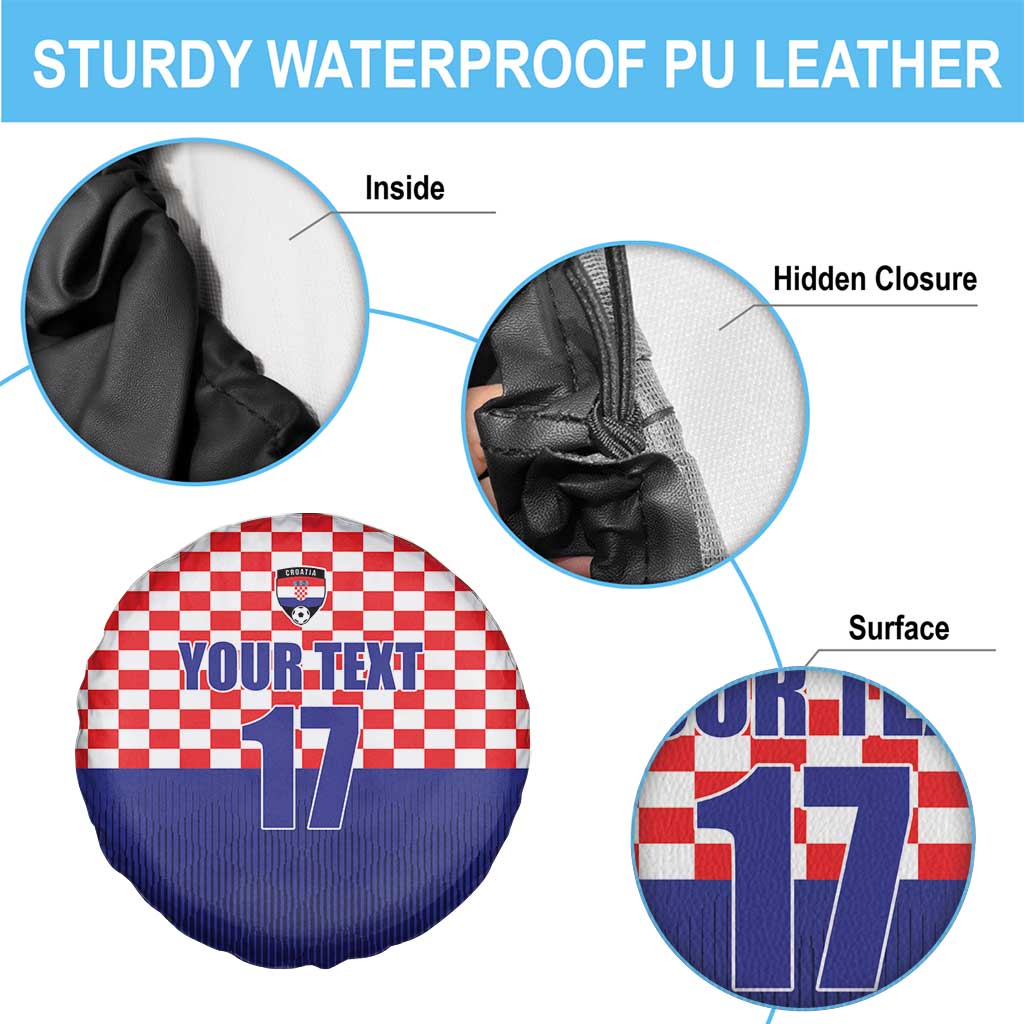 Custom Croatia Football Spare Tire Cover Sporty Style