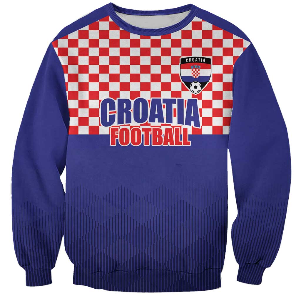 Custom Croatia Football Sweatshirt Sporty Style