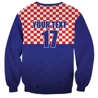 Custom Croatia Football Sweatshirt Sporty Style