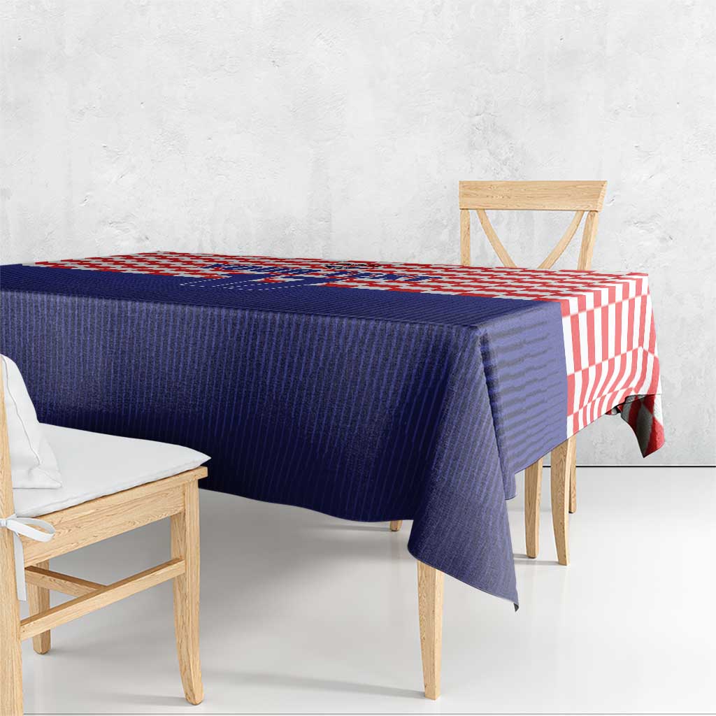 Custom Croatia Football Tablecloth Sporty Style