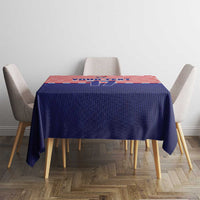 Custom Croatia Football Tablecloth Sporty Style