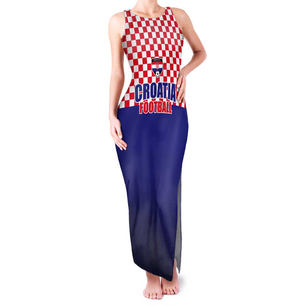 Custom Croatia Football Tank Maxi Dress Sporty Style
