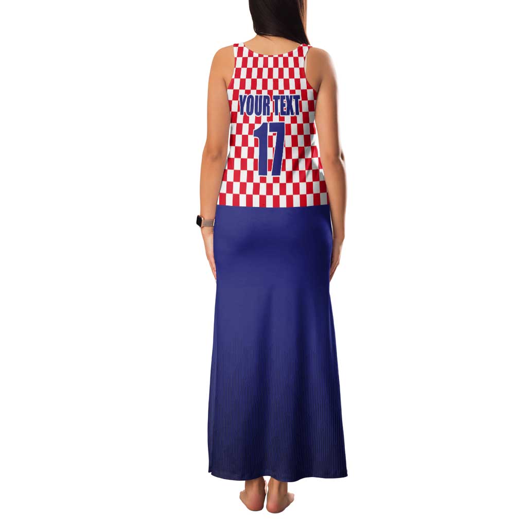 Custom Croatia Football Tank Maxi Dress Sporty Style