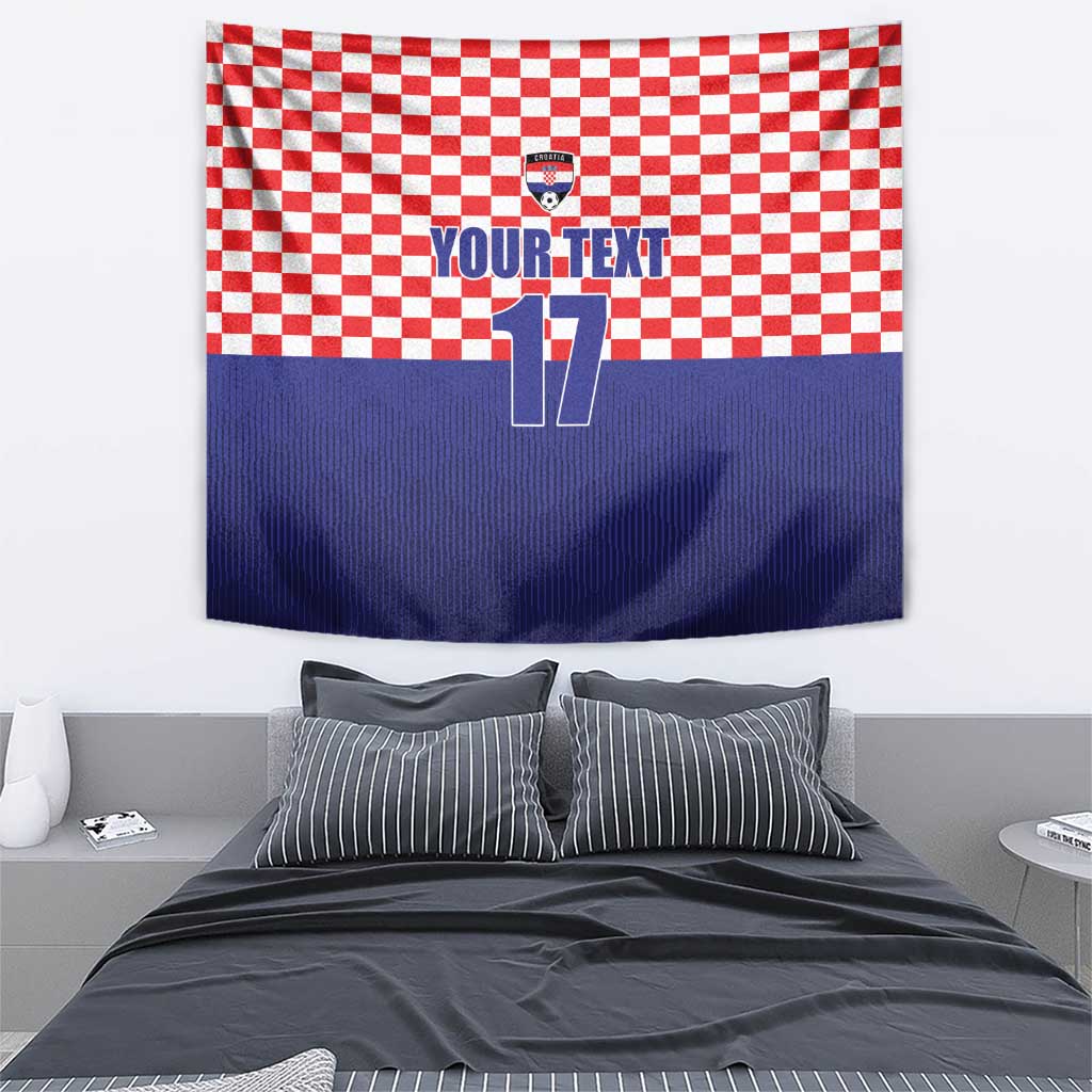 Custom Croatia Football Tapestry Sporty Style