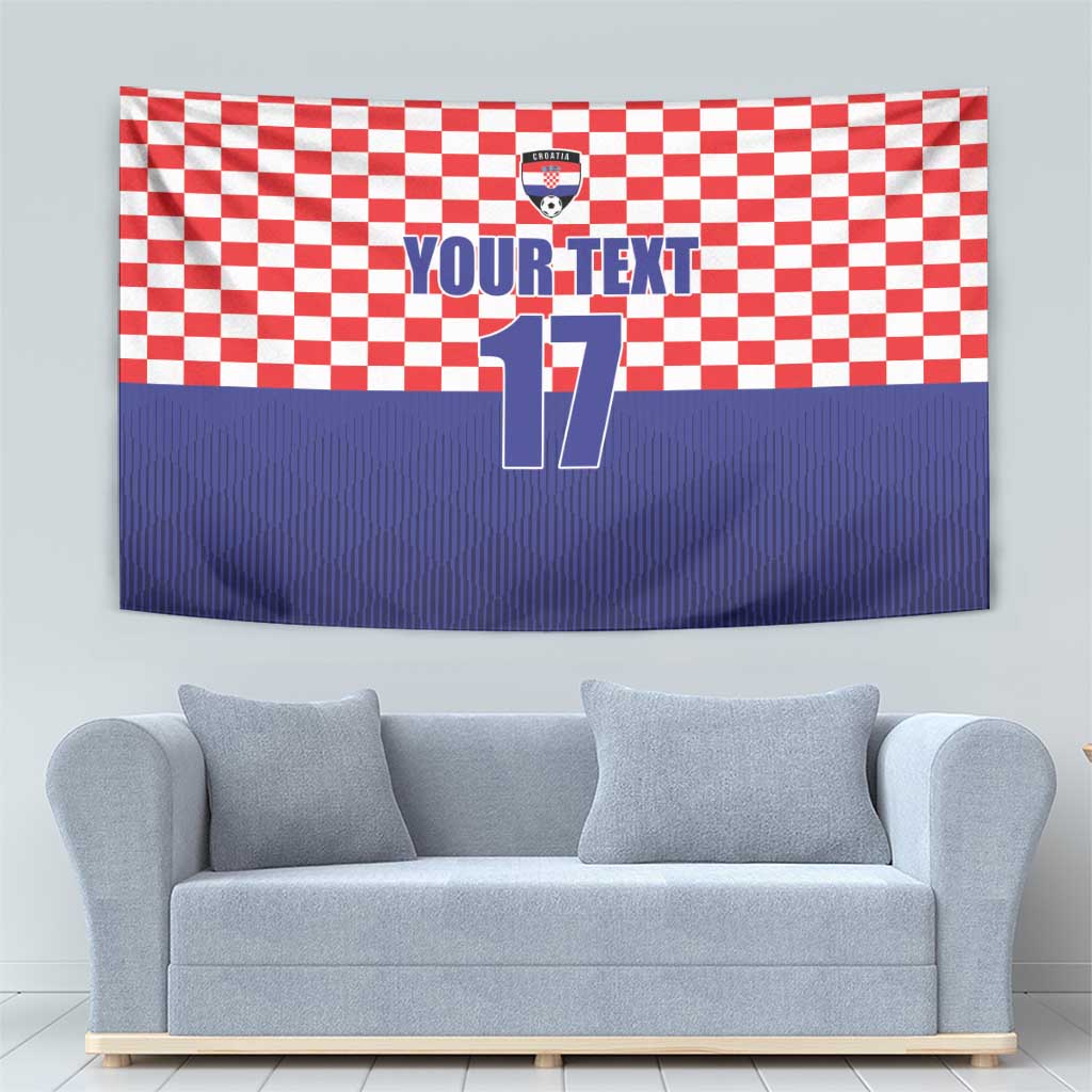 Custom Croatia Football Tapestry Sporty Style
