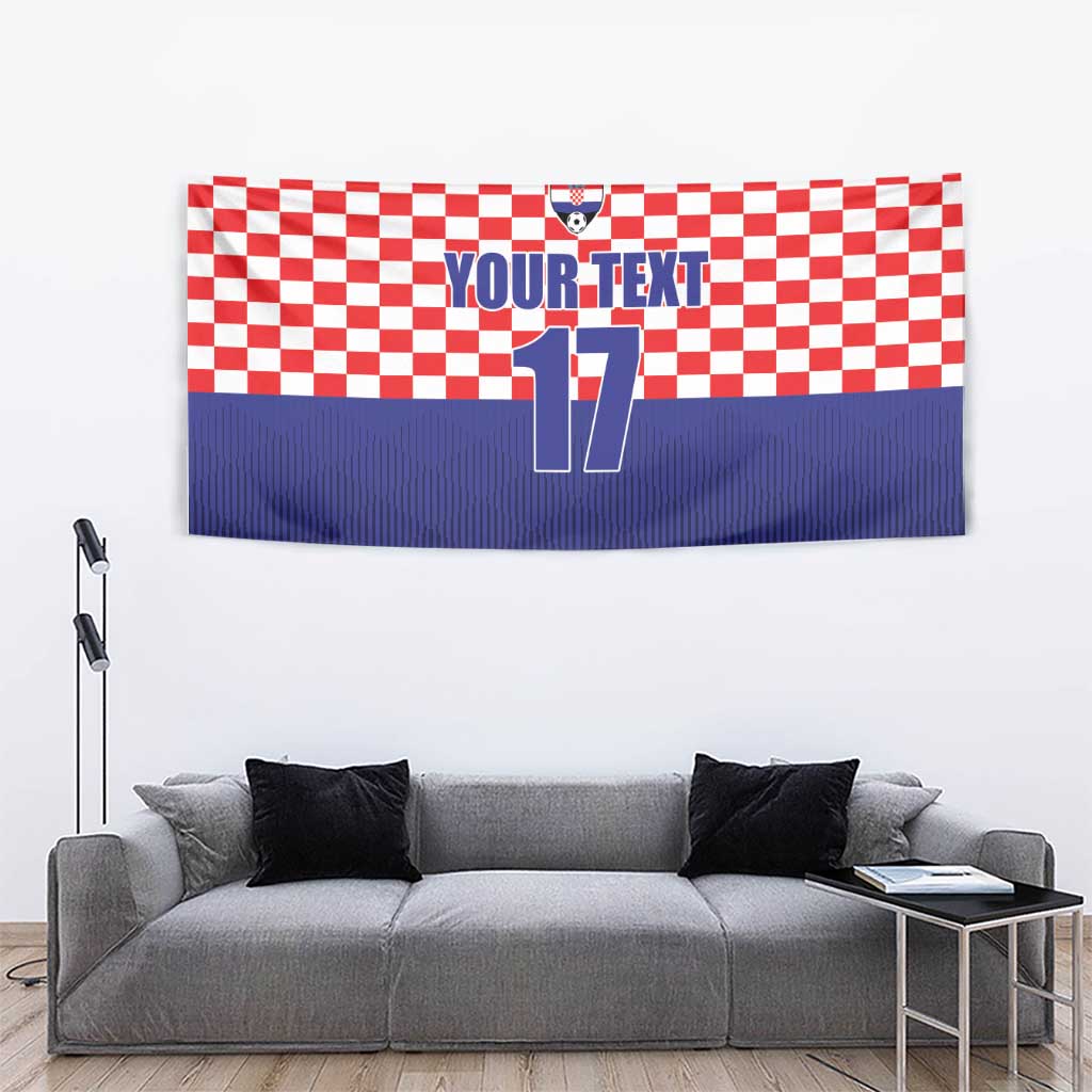 Custom Croatia Football Tapestry Sporty Style