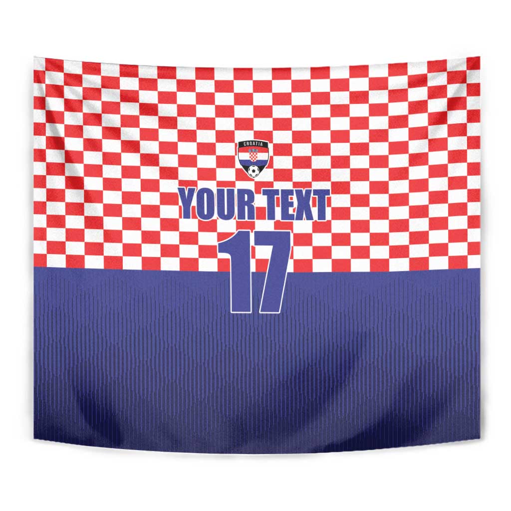 Custom Croatia Football Tapestry Sporty Style
