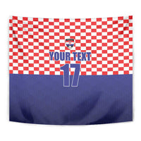 Custom Croatia Football Tapestry Sporty Style