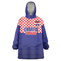 Custom Croatia Football Wearable Blanket Hoodie Sporty Style