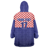 Custom Croatia Football Wearable Blanket Hoodie Sporty Style