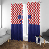 Custom Croatia Football Window Curtain Sporty Style