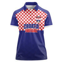 Custom Croatia Football Women Polo Shirt Sporty Style