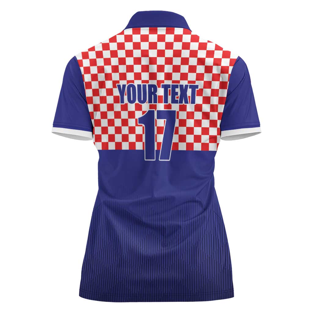 Custom Croatia Football Women Polo Shirt Sporty Style