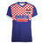 Custom Croatia Football Women V-Neck T-Shirt Sporty Style