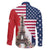 French American Heritage Month Family Matching Off Shoulder Short Dress and Hawaiian Shirt Flag Style with USA Eagle and Eiffel Tower