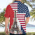 French American Heritage Month Hawaiian Shirt Flag Style with USA Eagle and Eiffel Tower